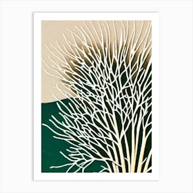 Acropora Austera Iii Linocut Art Print