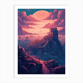 Great Wall China Painting Art Print