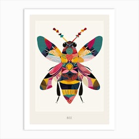 Colourful Insect Illustration Bee 6 Poster Art Print