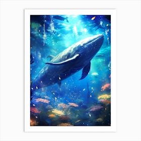 Underwater Whale Art Print