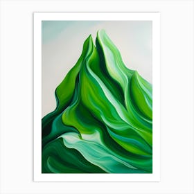 Green Mountain Abstract Art Print