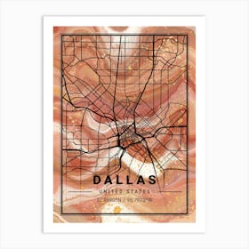 Dallas Map Art Print