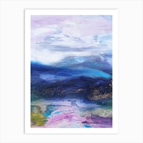 Blue Mountains Abstract Painting Art Print