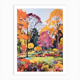 Autumn Gardens Painting Royal Botanic Gardens Melbourne 7 Art Print