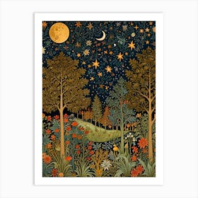 William Morris Night In The Woods 9 Art Print