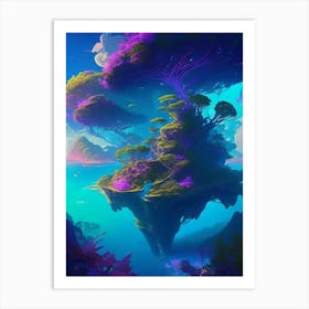 Imagine A Surreal Dreamscape Where Gravity Has 0 Art Print