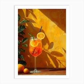 Aperol Spritz Orange 75 Art Print