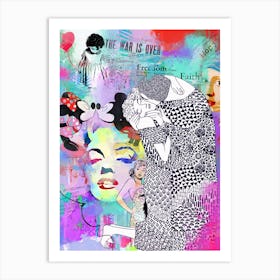 The Kiss - graffiti style Art Print