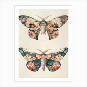 Butterfly Elegance William Morris Style 6 Art Print