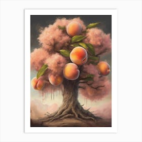 Peach Tree Art Print