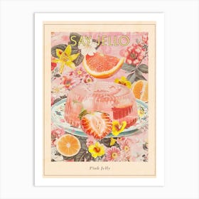 Pink Jelly Retro Collage 2 Poster Art Print