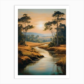 Sunset In The Savannah Art Print