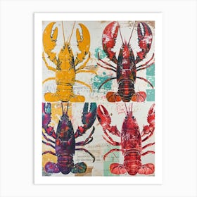 Kitsch Pop Art Lobster Tile Art Print