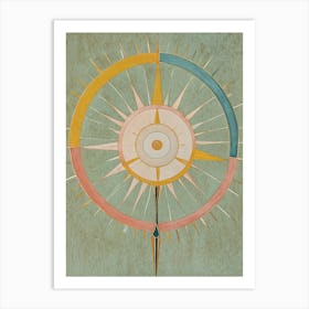 Pastel Sun Compass Art Print