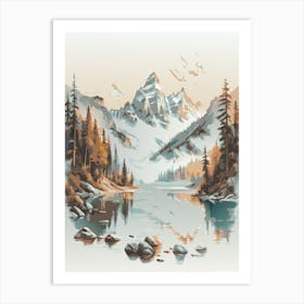 Mountain Lake Art Print