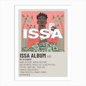 Issa Album 2017 By 21 Savage Poster Art Print