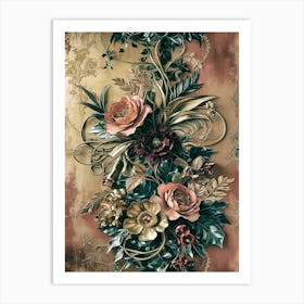 Floral Wallpaper Art Print