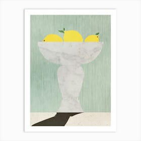 Lemons In A Bowl Art Print