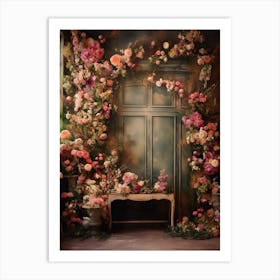 Floral Backdrop Art Print