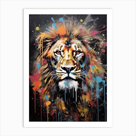 Lion Art Painting Graffiti Style 3 Art Print