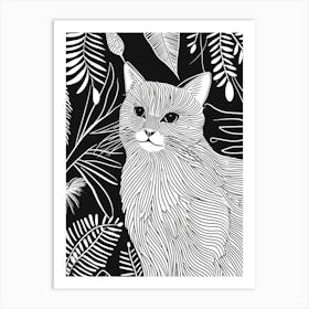 Himalayan Cat Minimalist Illustration 1 Art Print