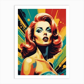 Woman In The Style Of Pop Art (4) Art Print