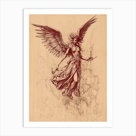 Ethereal Etching Style Art Print