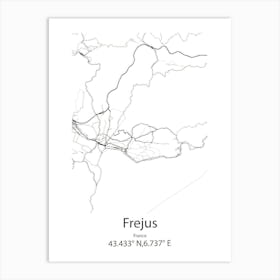 Frejus,France Minimalist Map Art Print