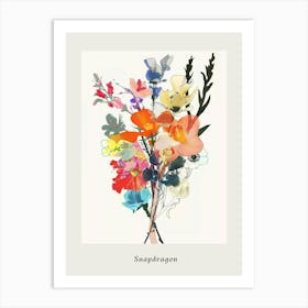 Snapdragon 1 Collage Flower Bouquet Poster Art Print