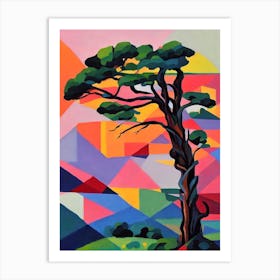 Bristlecone Pine Tree Cubist 2 Art Print