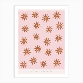 Ode To Flowers Pink Art Print