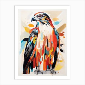 Bird Painting Collage Hawk 2 Art Print