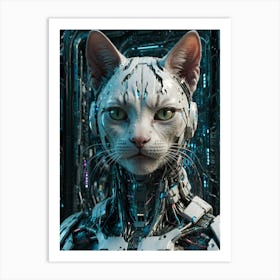 Robot Cat Art Print