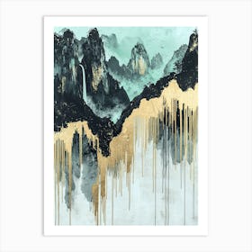 Karakoram Glint Liquid Geometry Art Print