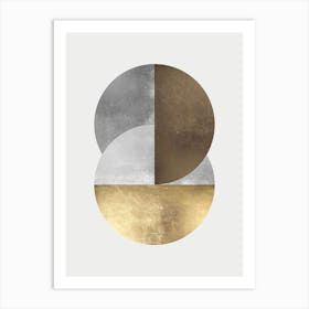 Golden geometric art 4 Art Print