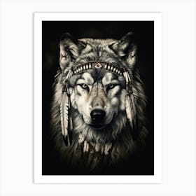 Indian Wolf Portrait 4 Art Print