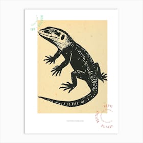 Panther Chameleon Bold Block 2 Poster Art Print