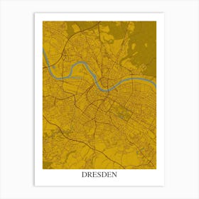 Dresden Yellow Blue Art Print