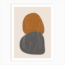 Line Female Figure 81 Art Print