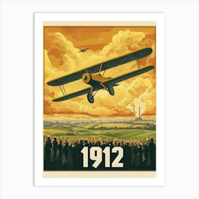 Aihrgdesign A Retro Travel Poster Celebrating The 1912 Advanc 06df2c50 D5d0 46fd B9dc 518696327b10 0 Art Print