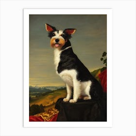 Wire Fox Terrier Renaissance Portrait Oil Painting Art Print