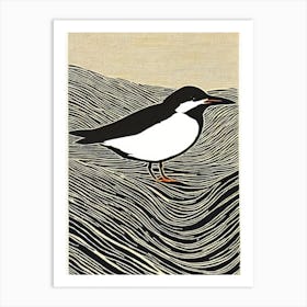 Common Tern Linocut Bird Art Print