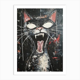 Fantastic Screaming Cat 1 Art Print