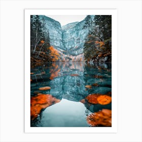 Autumn Leaves In A Lake 1 Art Print