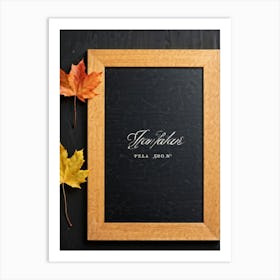 A Maple Leaf Intricately Crafted In Vibrant Yellow And Orange Hues To Showcase Autumns Majesty Re Art Print