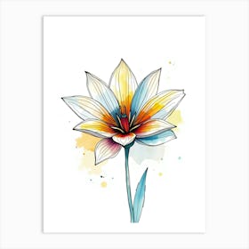 Watercolor Flower 2 Art Print