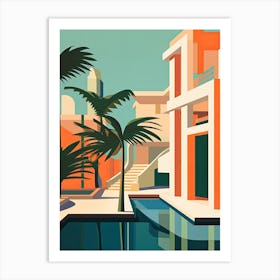 Cancun, Mexico, Bold Outlines 1 Art Print