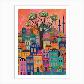 Kitsch Colourful Istanbul 3 Art Print