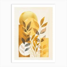 Golden Leaves 11 Art Print