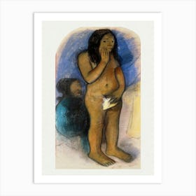 Study For The Painting Parau Na Te Varua Ino (1892), Paul Gauguin Art Print
